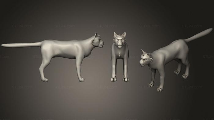 Animal figurines (Ashfur, STKJ_1883) 3D models for cnc